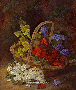 Still Life of Flowers in a Basket - Clare, Vincent