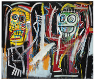 Abstract painting of two heads part of the $495 Million Record auction