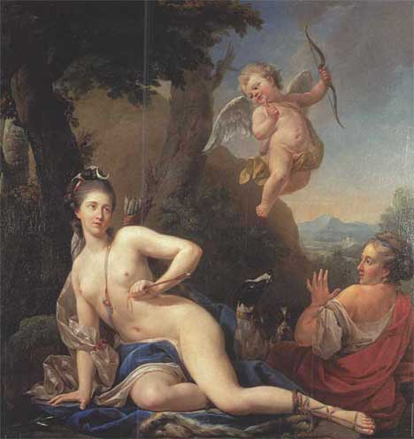 Diana wounded by Cupid by Van Loo