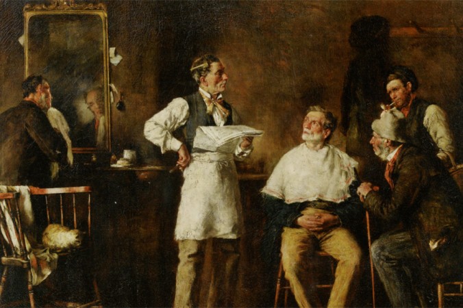 Hicks_George_Elgar_The_Barbers_Shop_1875_Oil_on_Canvas-large-676x450