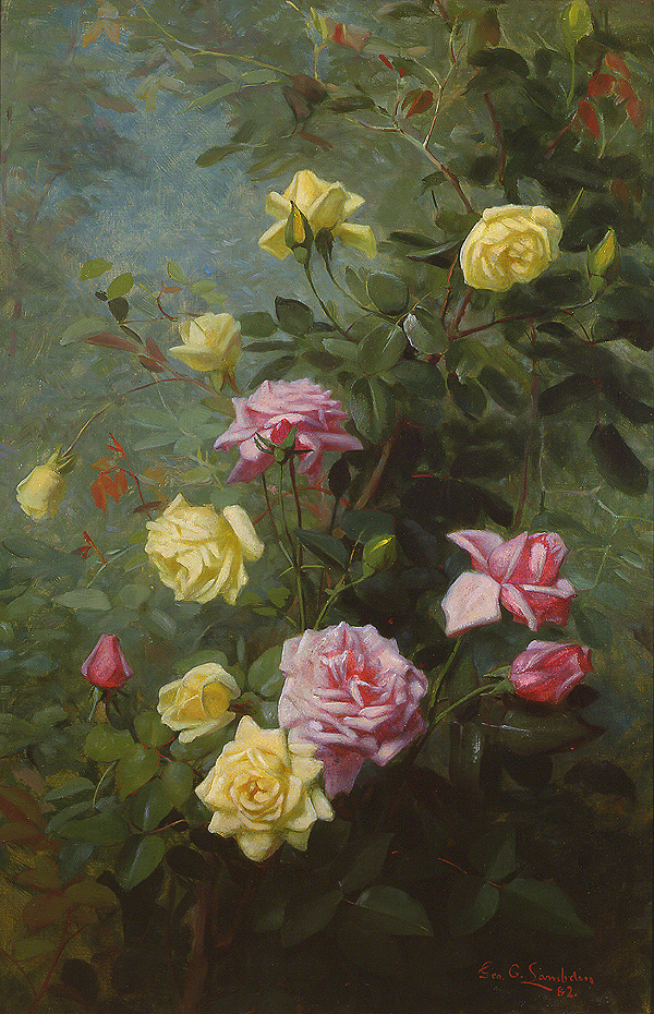 george_c_lambdin_yellow_and_pink_roses