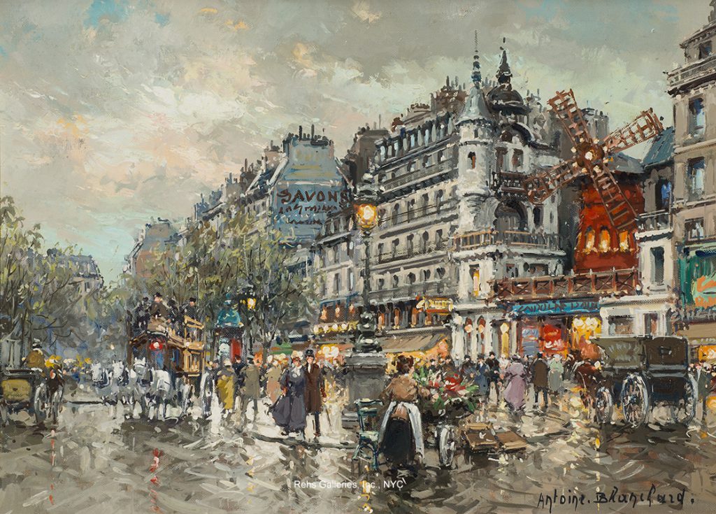 A painting of the Moulin Rouge by Antoine Blanchard