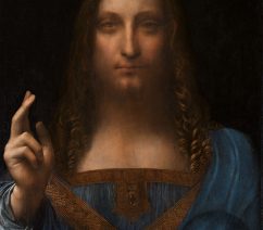 An image of da Vinci's painting Salvator Mundi