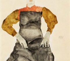 EgonSchiele-womanblackpinafore-front