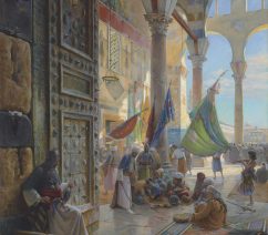 Gustav Bauernfeind "Forecourt of the Umayyad Mosque, Damascus"