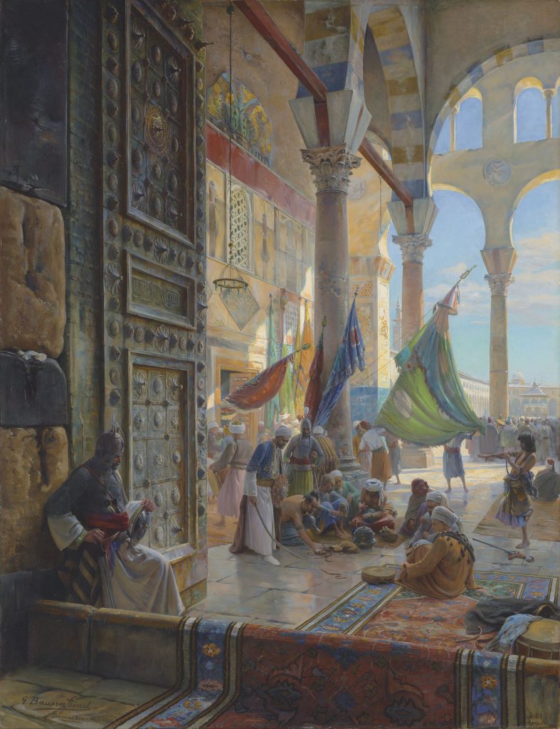 Gustav Bauernfeind "Forecourt of the Umayyad Mosque, Damascus"