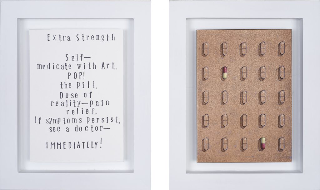 Extra Strength Pair Modern Art Paintings by Anthony Mastromatteo
