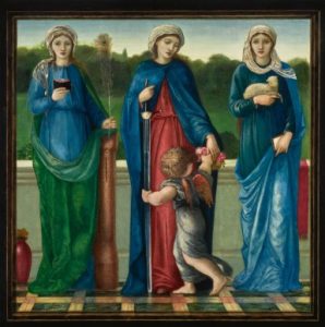 Burne-Jones’s St. Barbara, St. Dorothy and St. Agnes