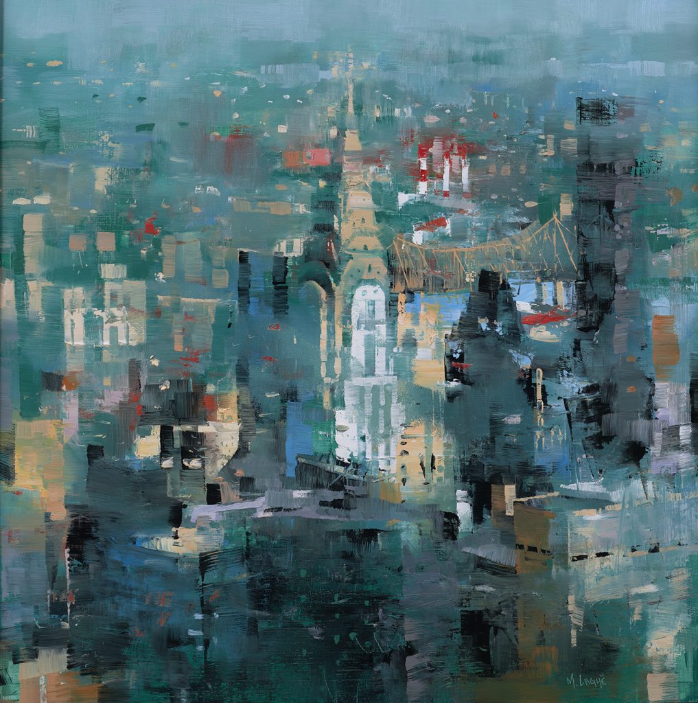 Chrysler Building Oil on Panel Painting by Mark Lague