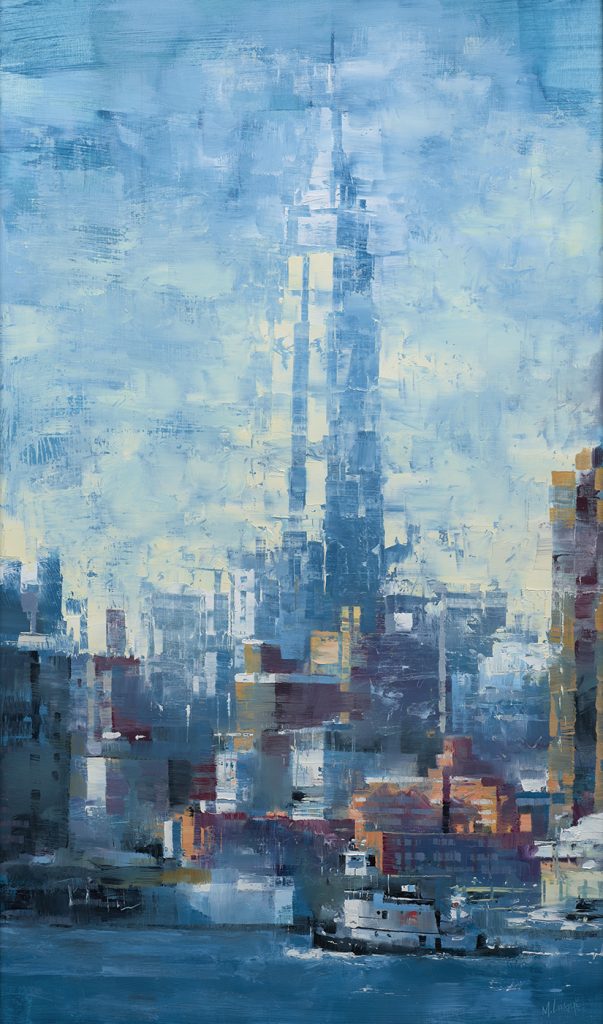 Empire State Blue Oil painting by Mark Lague