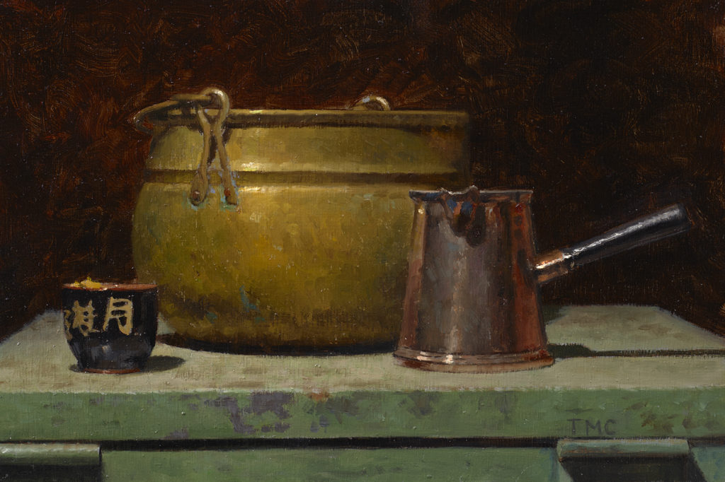 Bronze, Copper, and Clay oil on Panel art by Todd M. Casey