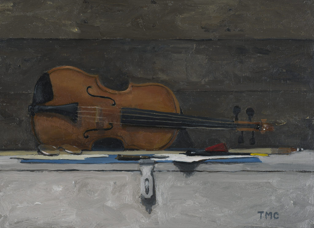 Violin Oil on Panel art by Todd M. Casey