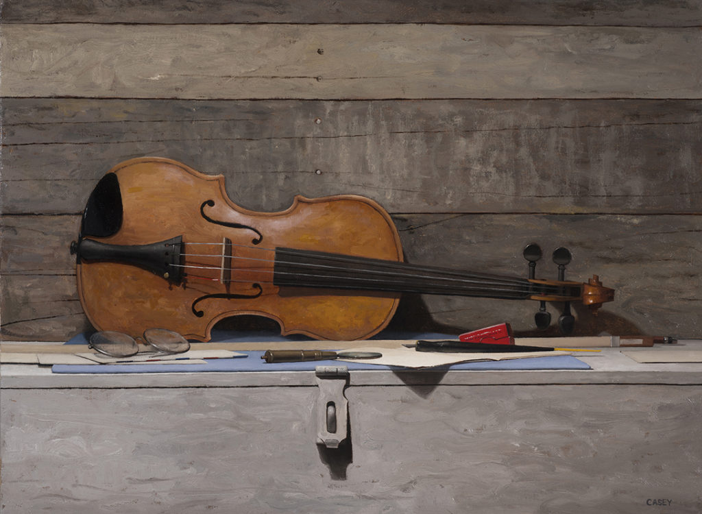 Another Violin Story Oil on Canvas by Todd M. Casey