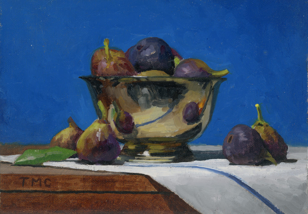 Figs, Blue Study Oil on Panel art by Todd M. Casey