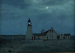 Race Point Lighthouse, Cape Cod, built 1816, c. 1850, 2020 Oil on panel wall art by William Davis