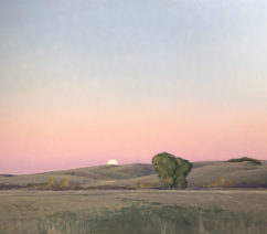 Moonrise in Lowry paint by ben bauer