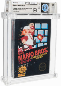1986 Super Mario Bros. video game cartridge