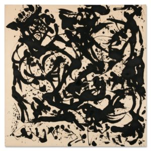 a black and white abstract painting - The Macklowe Collection