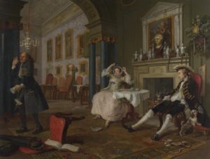 a man and woman in an interior - William Hogarth