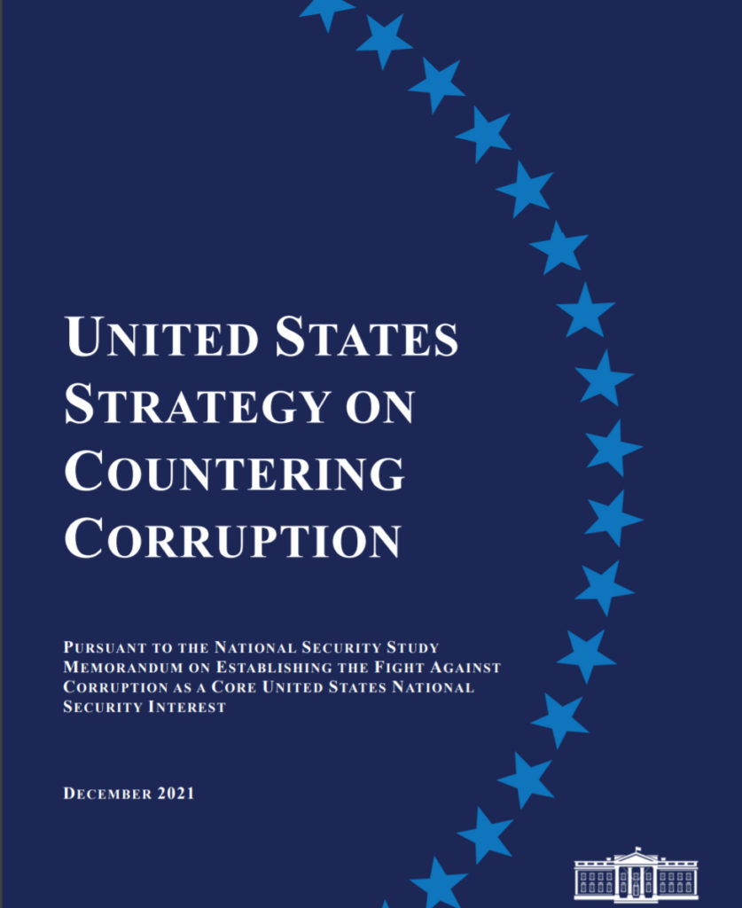 Cover of the U S Strategy on Countering Corruption