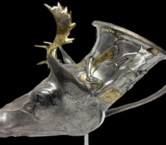 A silver Stag’s Head Rhyton