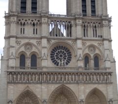 The western facade of Notre-Dame de Paris