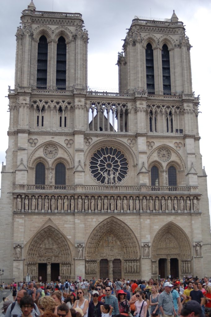 A view of the front of Notre Dame