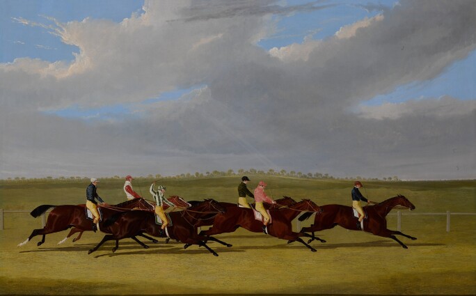 horses racing in doncaster - John F. Herring, Sr. titled The 1828 Doncaster Gold Cup - 19th-century