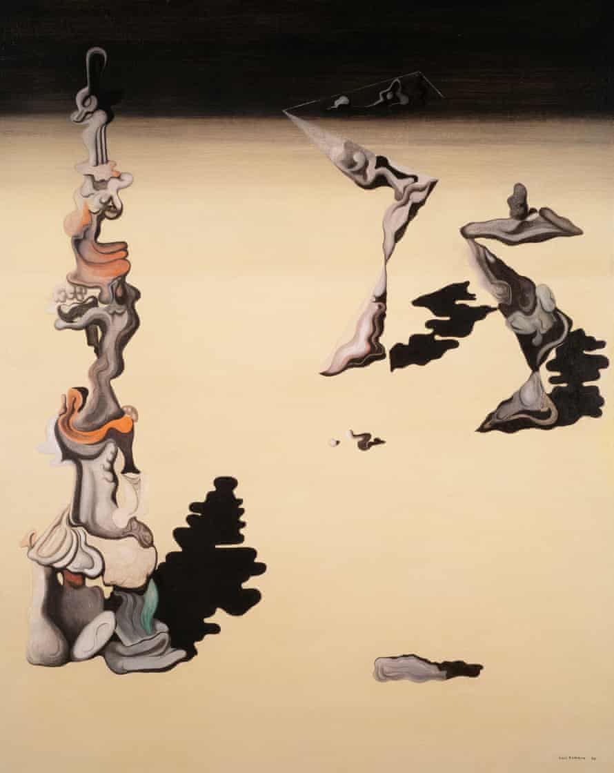 a Surrealist painting - Yves Tanguy's - Fraud in the Garden 