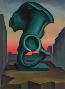 A surrealist painting by Jane Graverol sold at Sotheby's Paris