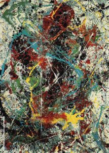An abstract expressionist drip painting by Jackson Pollock sold at Christie's