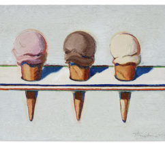 Three Ice Cream Cones by Wayne Thiebaud, sold at Christie's