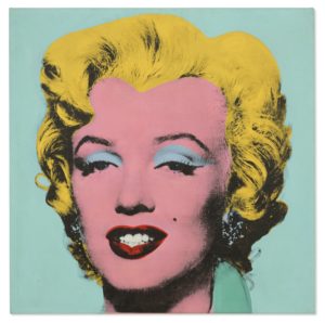 A portrait of Marilyn Monroe by Andy Warhol sold at Christie's as part of the collection of Thomas and Doris Ammann