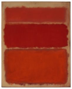 A red color field painting by Mark Rothko, sold at Christie's