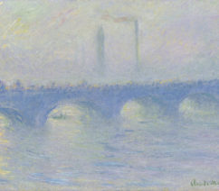A painting by Claude Monet sold at Christie's London showing the Waterloo Bridge in London