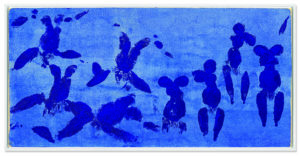 A 1960 work by Yves Klein entitled Anthropométrie de l’époque bleue; sold at Christie's London