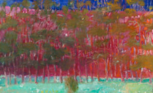 Summer Trees Against the Deep Blue Sky by Wolf Kahn, sold at Bonhams New York