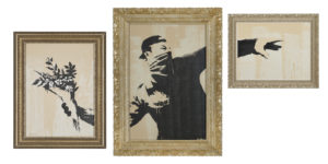 Thrower (Grey) by Banksy, sold at Phillips London