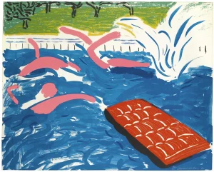 Afternoon Swimming by David Hockney, sold at Phillips London