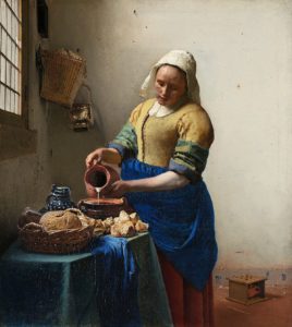 The Milkmaid by Johannes Vermeer, kept at the Rijksmuseum in Amsterdam