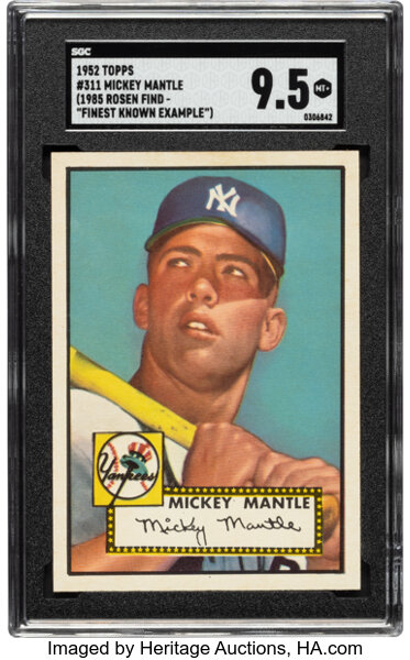 1952 Mickey Mantle baseball card