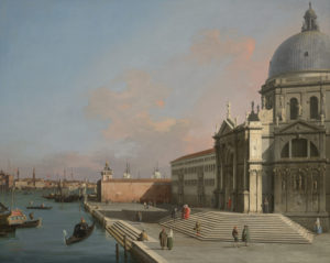 Venice, the Grand Canal Looking East with Santa Maria della Salute by Giovanni Antonio Canal, known as Canaletto, sold at Christie's New York as part of the collection of Ann and Gordon Getty