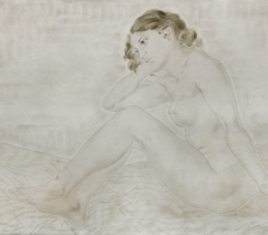 Nu assis by Léonard Tsuguharu Foujita, sold at Bonhams