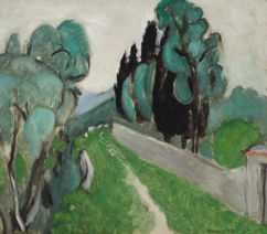 Paysage avec cyprès et oliviers aux environs de Nice by Henri Matisse, sold at Christie's New York as part of the collection of Ann and Gordon Getty