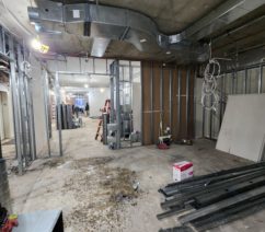 construction image of our gallery space at 20 West 55th street