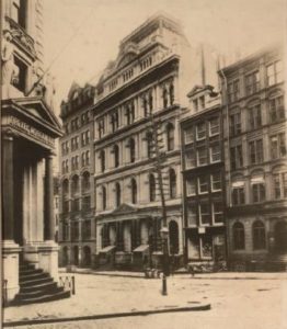 Old NYSE building, Wall Street, circa 1885 (Gilder Lehrman Collection)