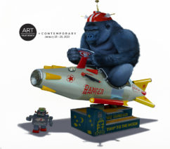 A gorilla on a space traveller ride, by Tony South