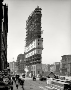 1 Times Square (New York Times HQ), under construction, 1903