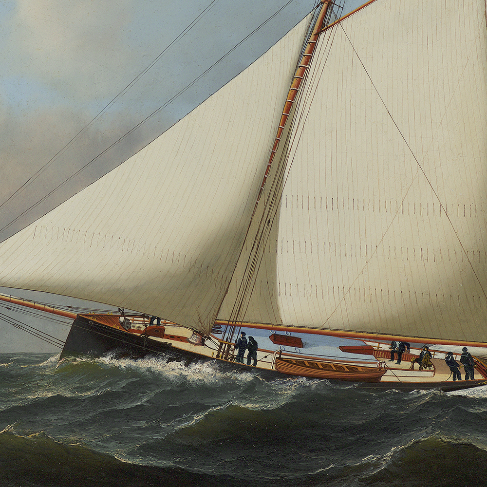 detail portrait of a yacht