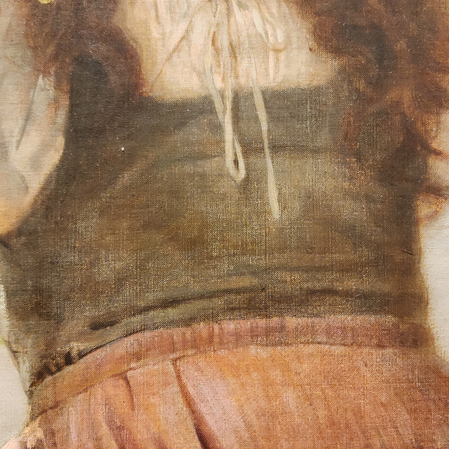 detail of the girl's clothing in the Perrault painting